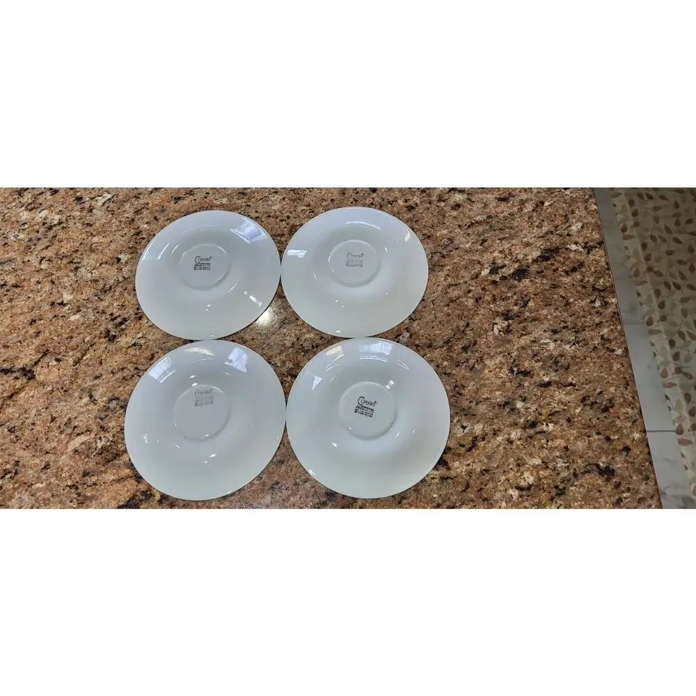Corelle Green Rim Saucer (Set Of 4)